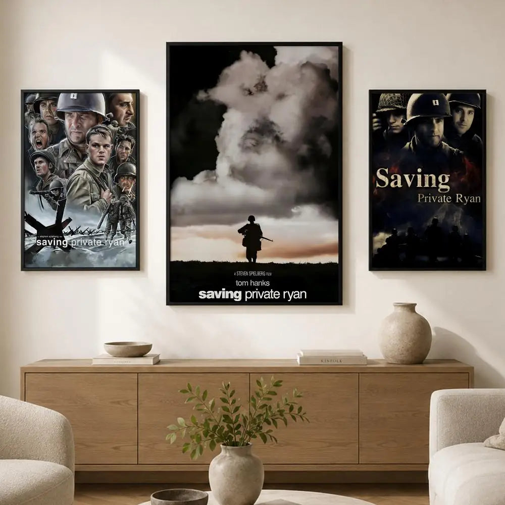 Saving Private Ryan Movie Poster – HD Waterproof Peel & Stick Movie Wall Poster Axl