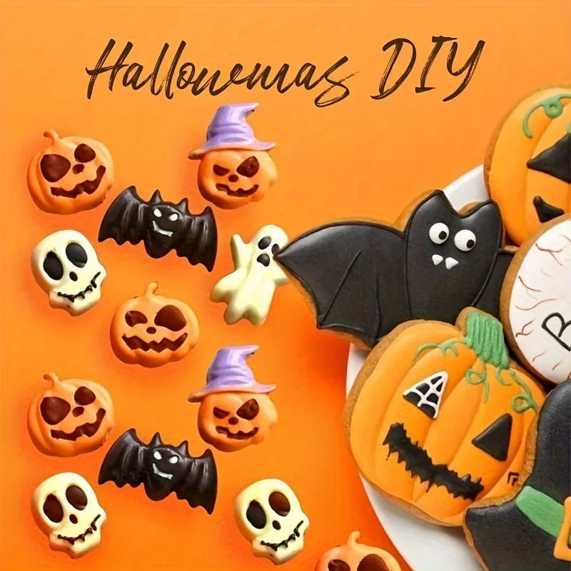 KEMORELA Halloween Silicone Mold – Skull, Pumpkin, Bat & Ghost Silicone Baking Mold Axl
