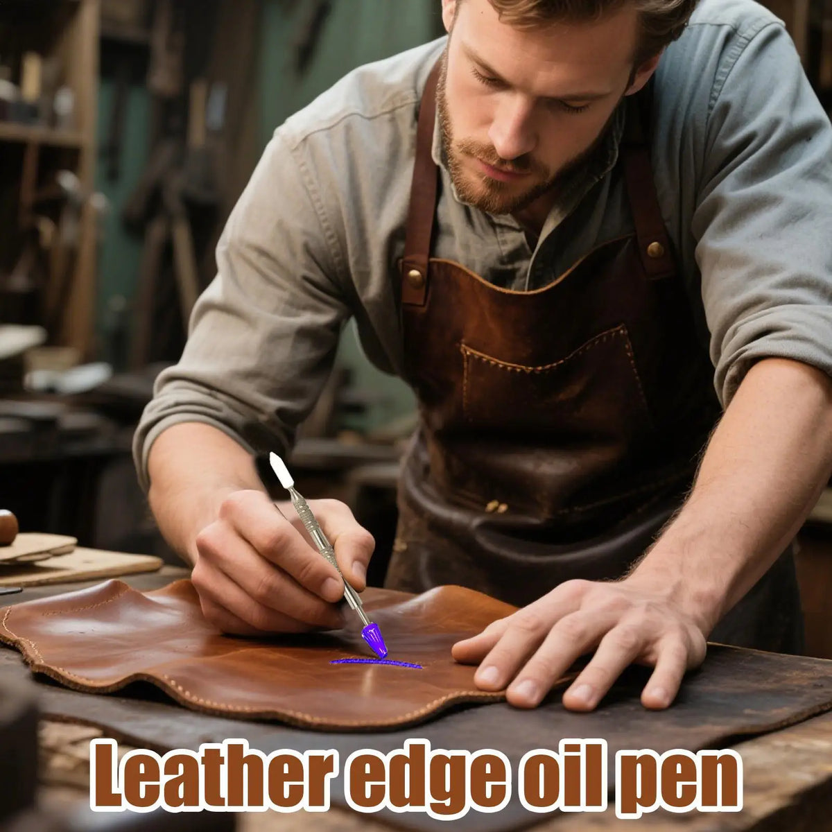 Double-Head Leather Edge Dye Pen | Belt & Craft Finisher Leather Craft Tool Axl
