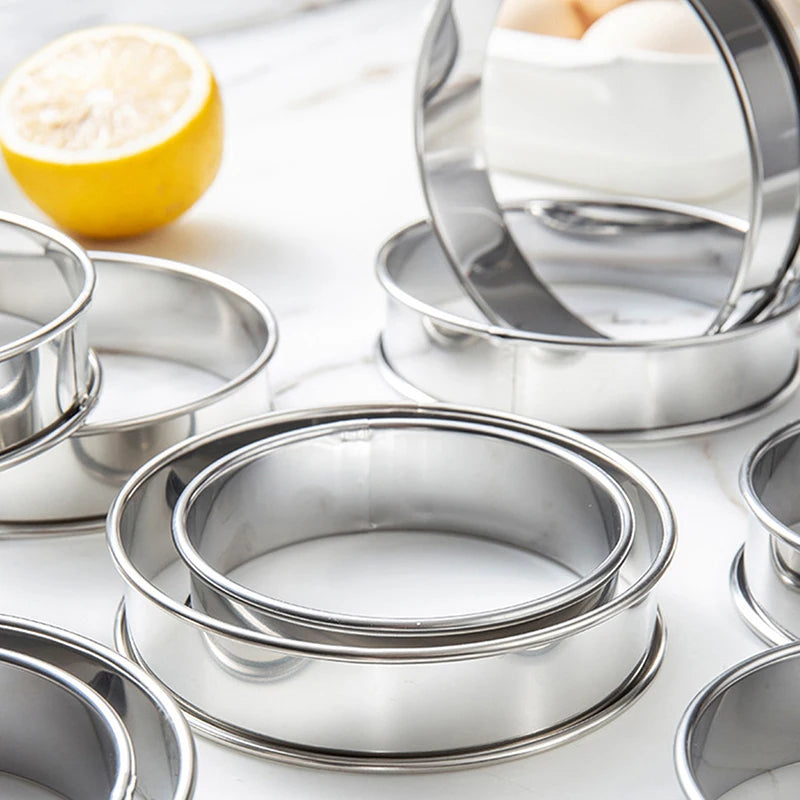 Stainless Steel Muffin & Crumpet Rings 8/9/10cm | Baking Molds Baking Mold Rings Axl