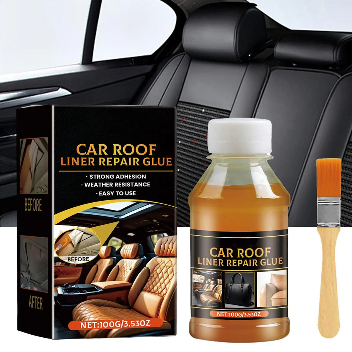 Car Headliner Repair Glue – Fabric, Leather & Roof Liner Fix Automotive Repair Adhesive Axl
