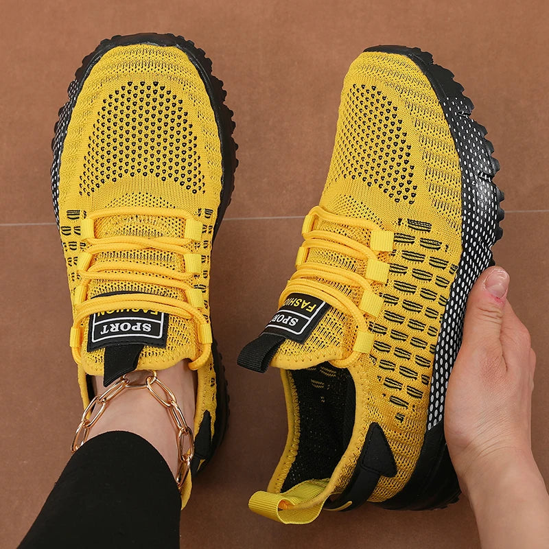 Women's Mesh Lightweight Breathable Running Sneakers Women's Running Sneakers Axl YELLOW 40