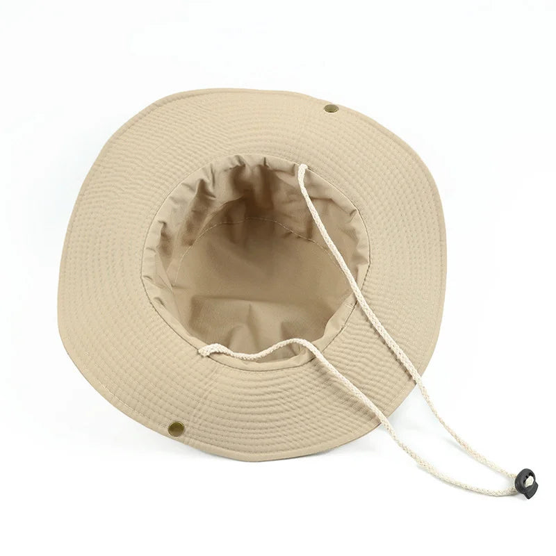 Wide Brim Cotton Fishing Hat – Bucket & Cowboy Cap + Strap Wide Brim Hat Axl