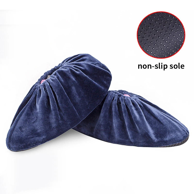 Reusable Thicken Plush Shoe Covers – Anti-Slip Indoor Foot Covers Plush Shoe Covers Axl A005