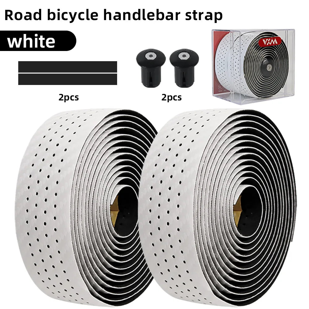 Road Bike Handlebar Tape – Carbon PU Non-Slip Drop Bar Wrap Handlebar Tape Axl VXMCarbon-pattern pe 2
