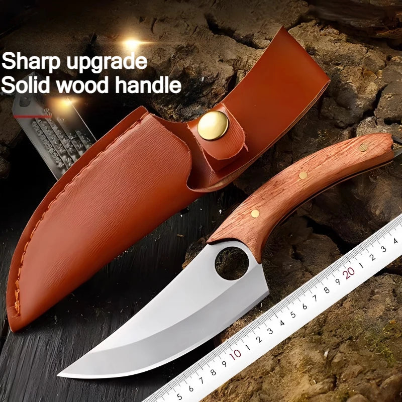 Professional Stainless Steel Boning Knife – Solid Wood Handle Boning Knife Axl