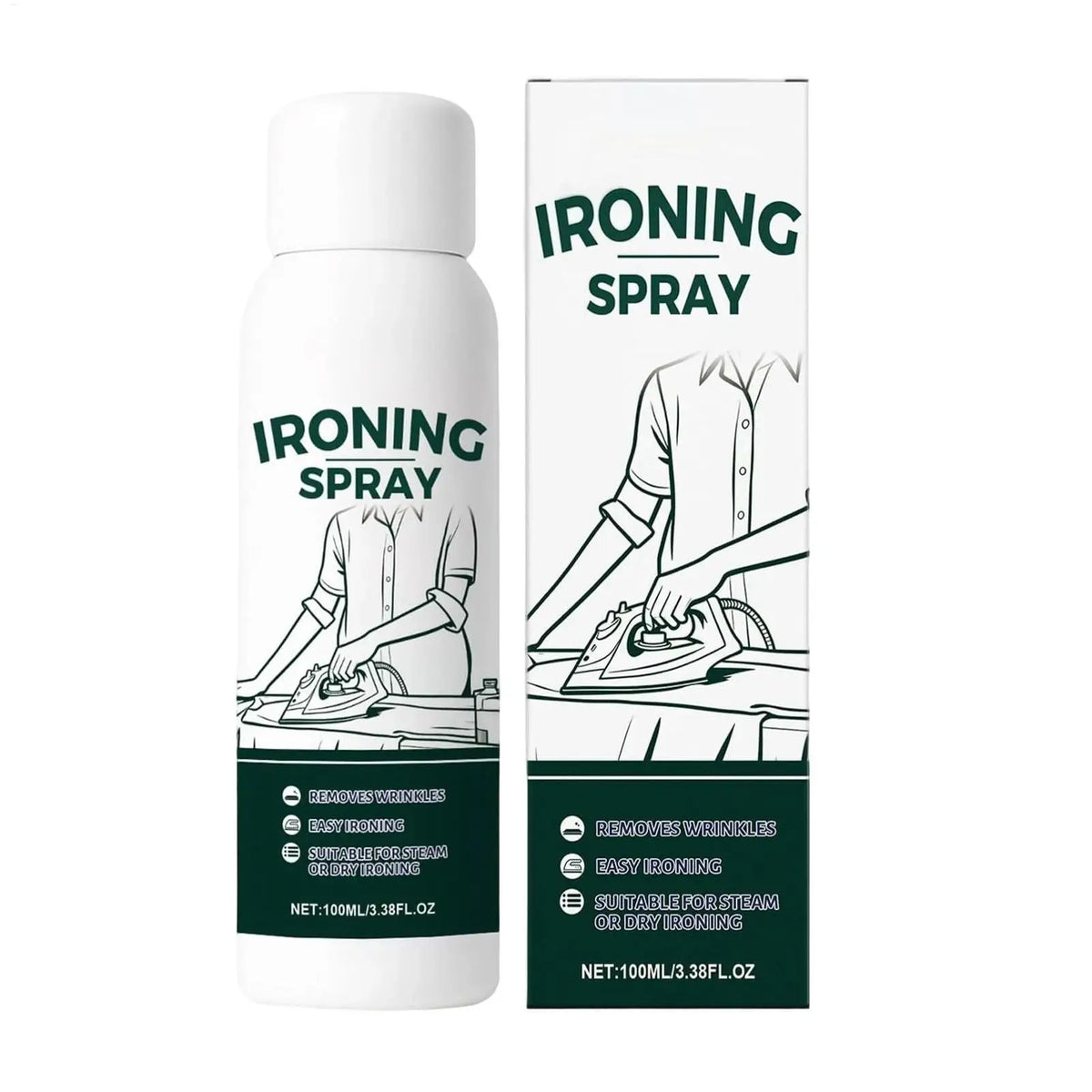 Travel Ironing Starch Spray 100ml – Static Guard for All Fabrics Fabric Starch Spray Axl Default Title