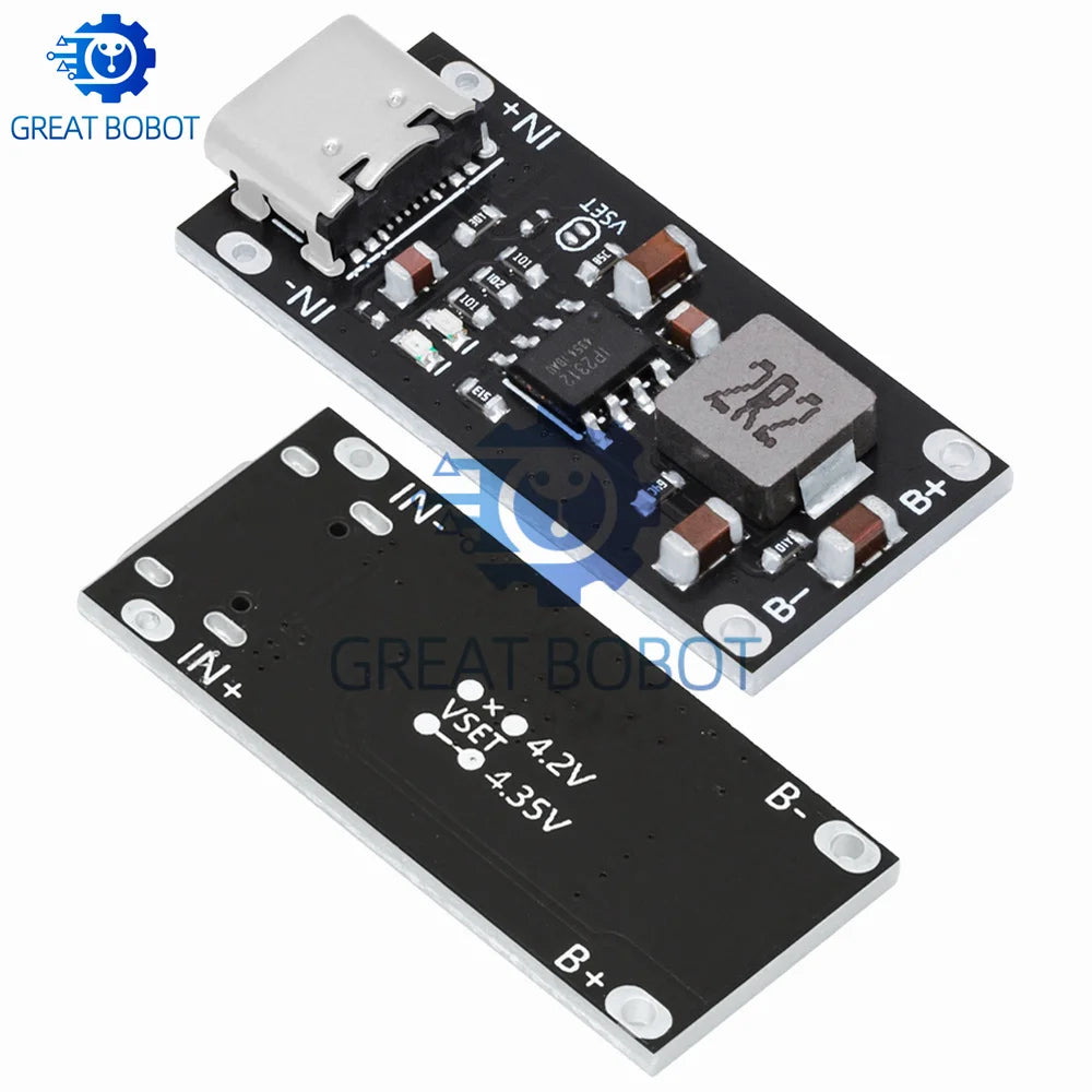 IP2312 USB-C 3A Fast Charging Board – 5V to 4.2V Li-Po Module Battery Charging Module Axl