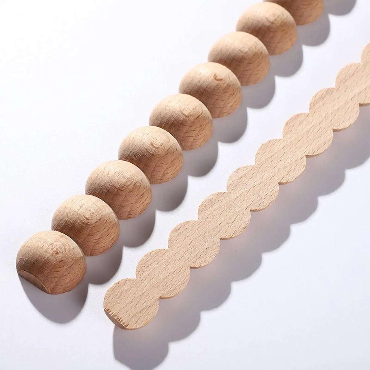 10-Pc Unfinished Beaded Wood Trim Molding 15.75" – Beech Wood Trim Molding Axl