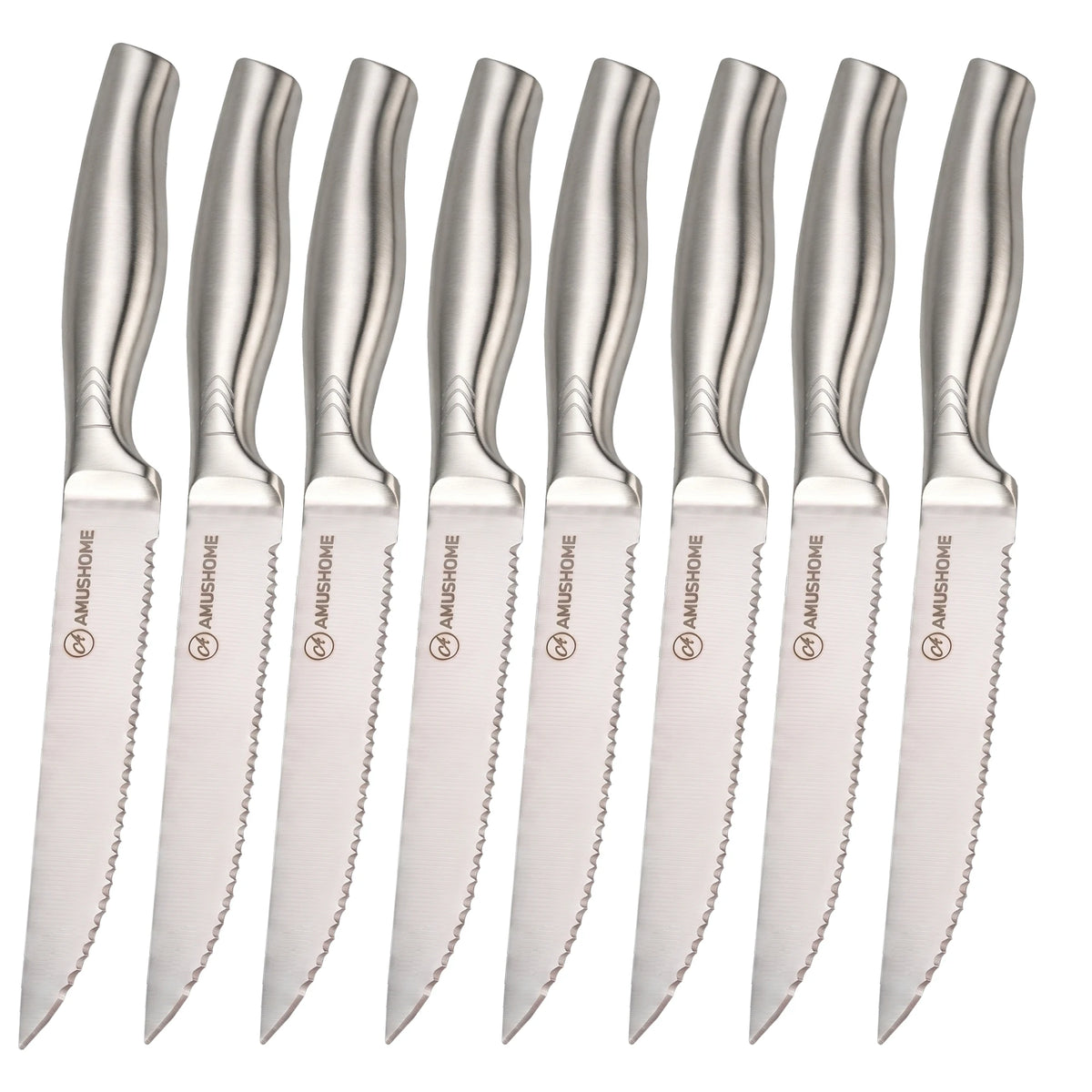 Stainless Steel Steak Knife Set – 1/4/6/8-Piece Serrated Knives Steak Knife Set Axl 8pcs