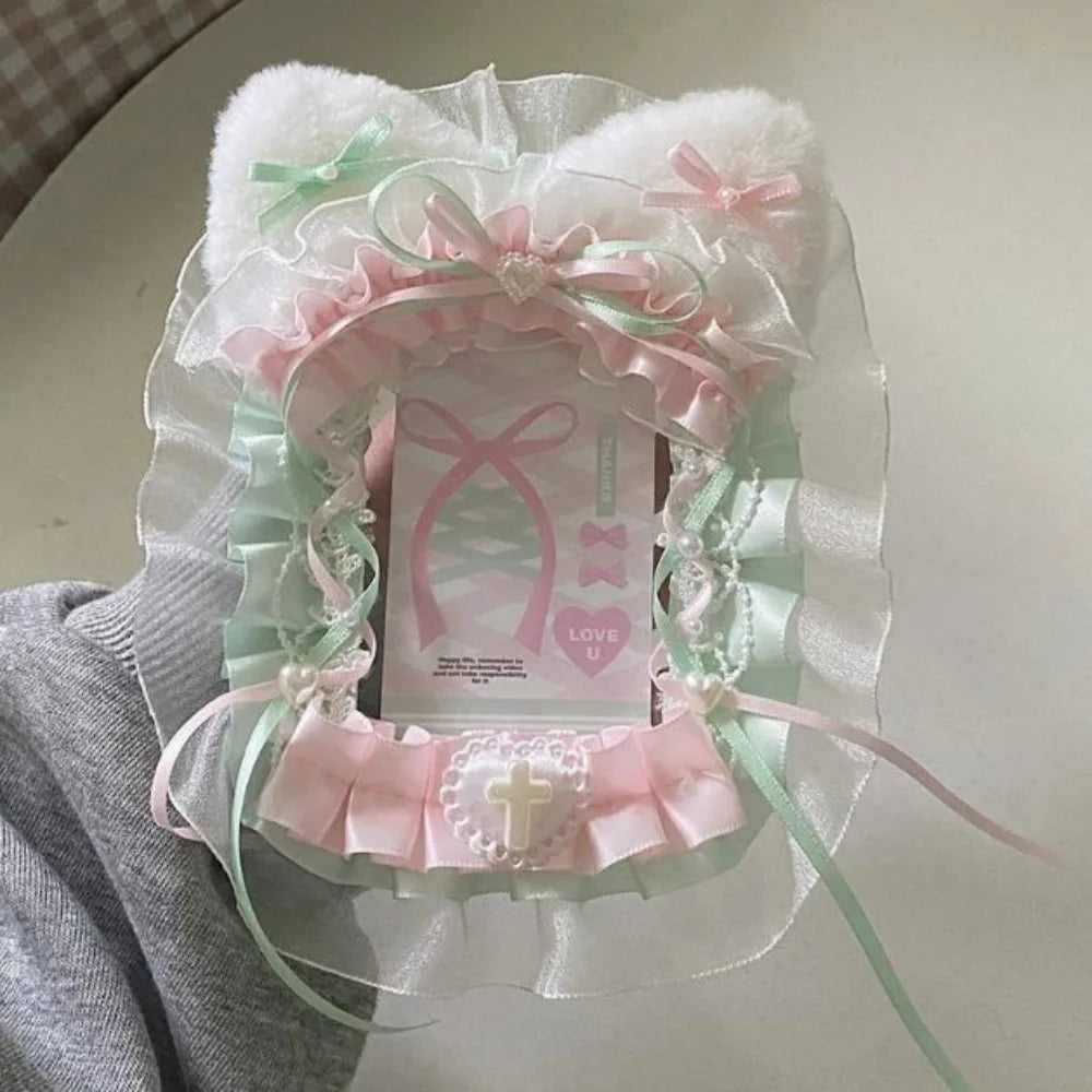 Kawaii Lolita Photocard Case – Ribbon & Lace Card Holder Photocard Holder Axl E
