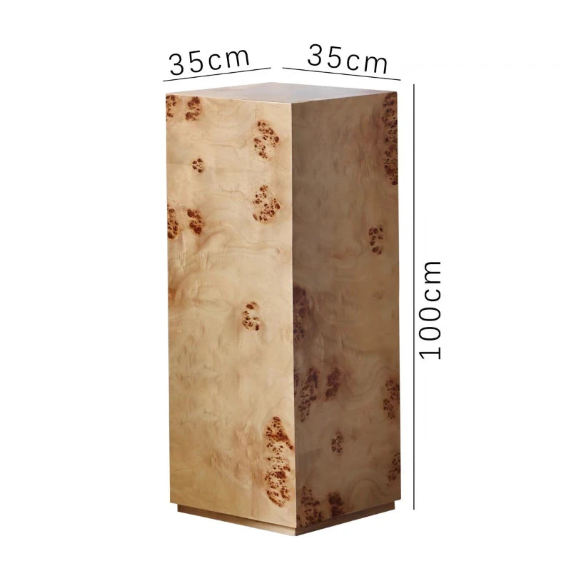 Wooden Floor Figurine Sculpture – Elegant Birch Home Décor Decorative Wood Sculpture Axl A-35x35x100CM