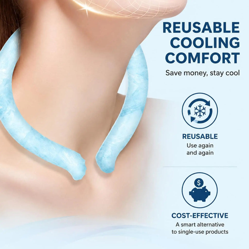 Neck Cooling Ring – Reusable Gel Ice Pack for Hot Weather Neck Cooling Ring Axl