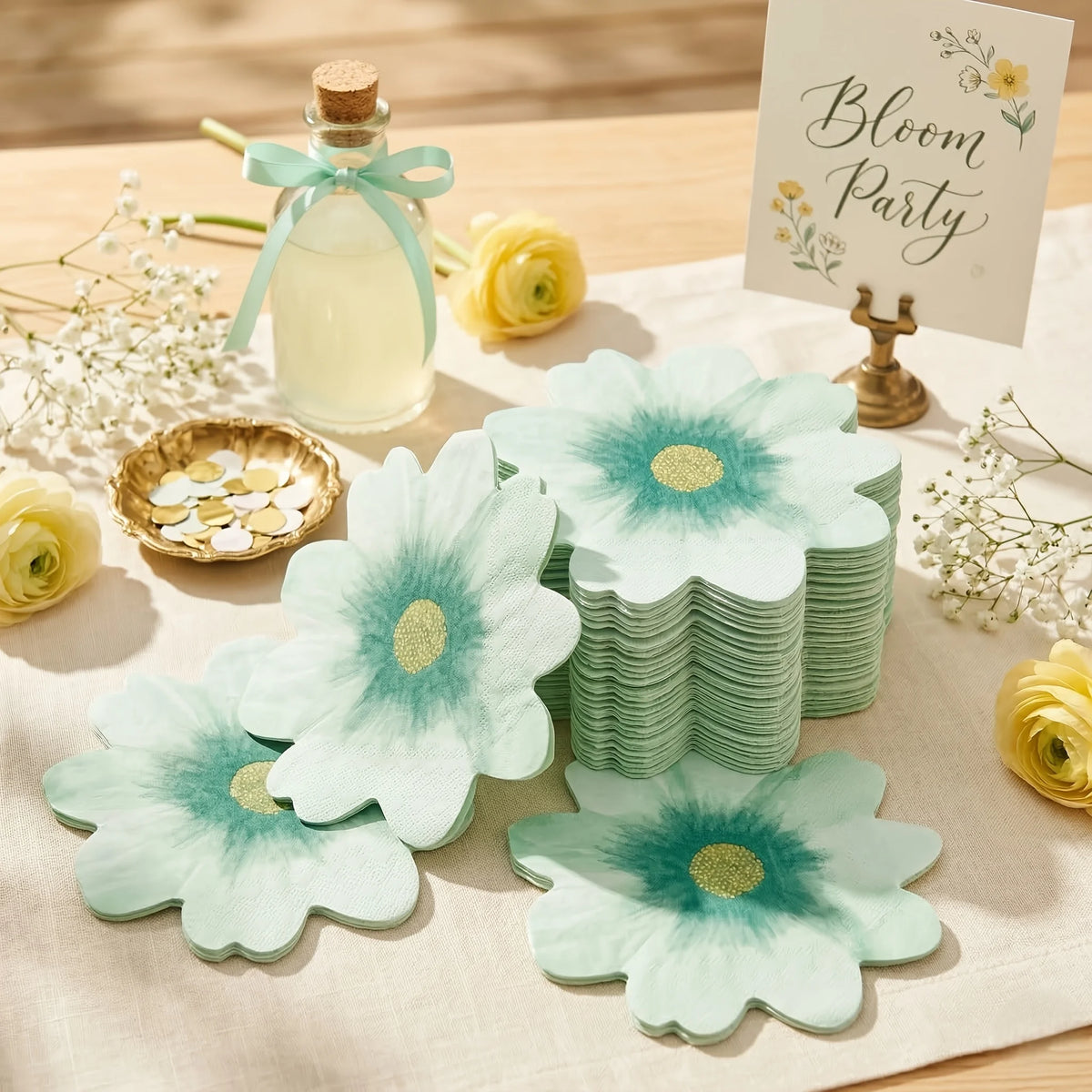 64-Pack Floral Disposable Napkins – Weddings, Parties & Events Disposable Napkins Axl