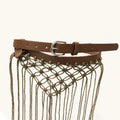 Y2K Tassel Woven Belt – Boho Knit Rope Waistband for Jeans Woven Tassel Belt Axl Coffee