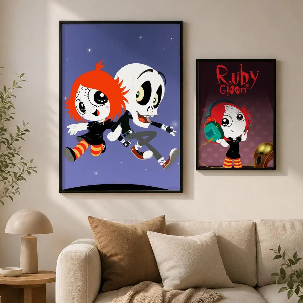 Ruby Gloom Waterproof PVC Wall Poster – Peel & Stick HD Art Wall Art Poster Axl