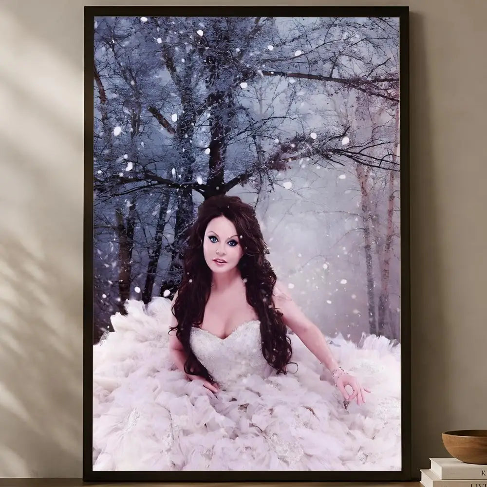 Sarah Brightman La Luna Wall Art Poster – Self-Stick HD Decor Wall Art Poster Axl White07 30X40cmNoframe