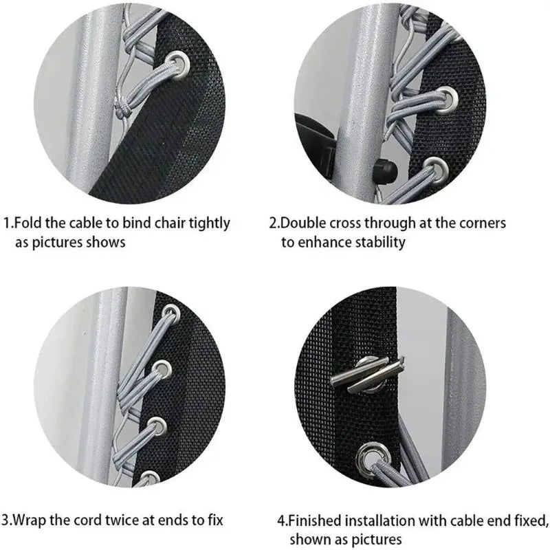 Sun Lounger & Reclining Chair Elastic Cord Rope Repair Kit Furniture Repair Kit Axl