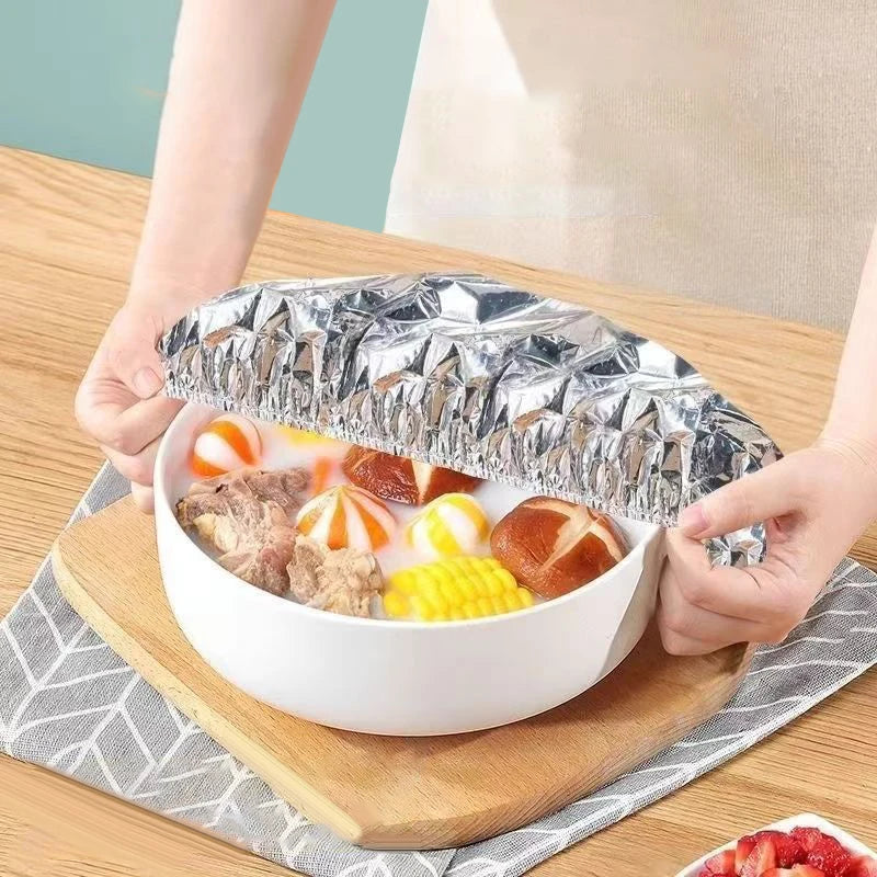 Reusable Aluminum Foil Insulation Cover for Lunch Box | 10/50 Pcs Food Insulation Cover Axl