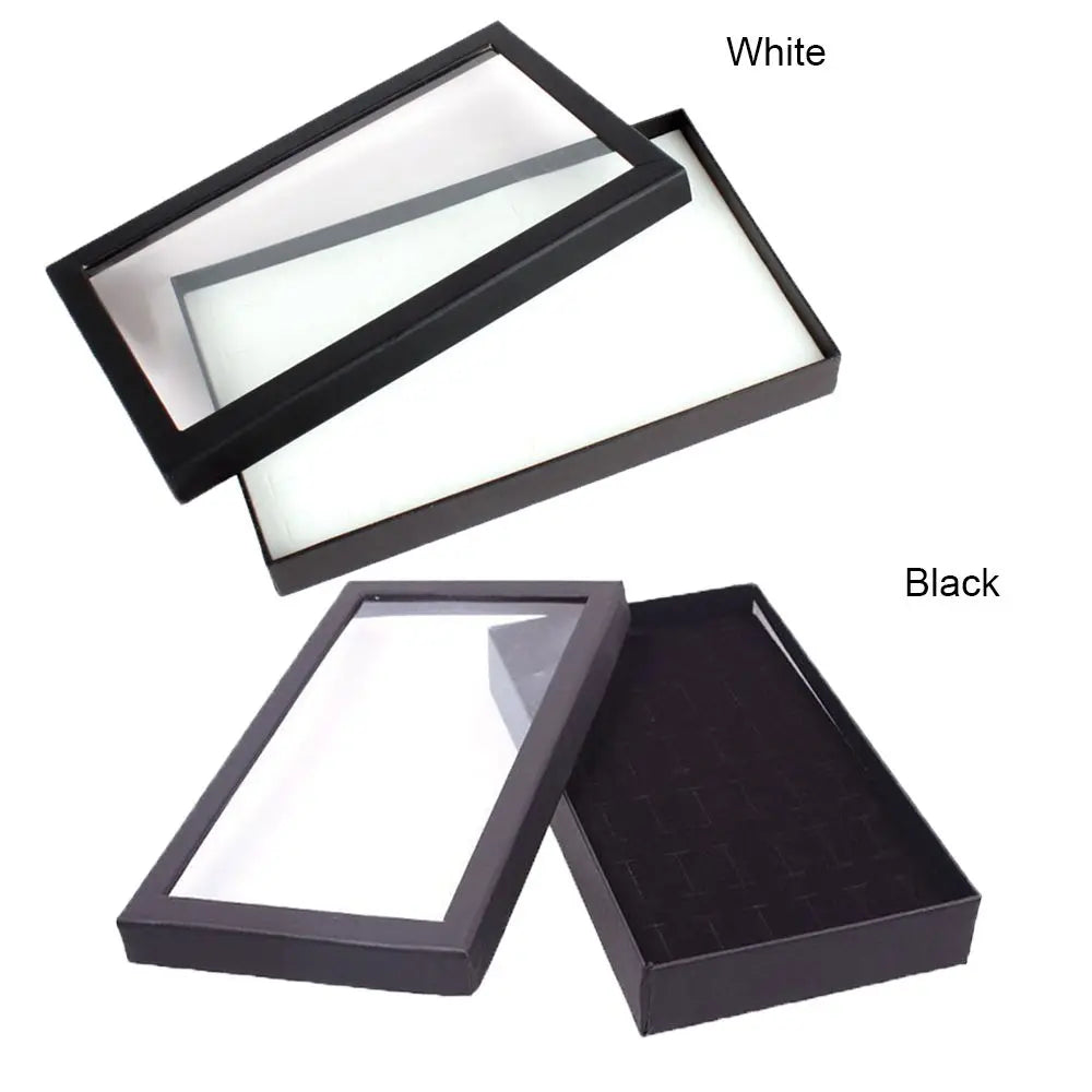 36-Slot PVC Jewelry Box – Ring & Earring Storage Organizer Jewelry Storage Box Axl