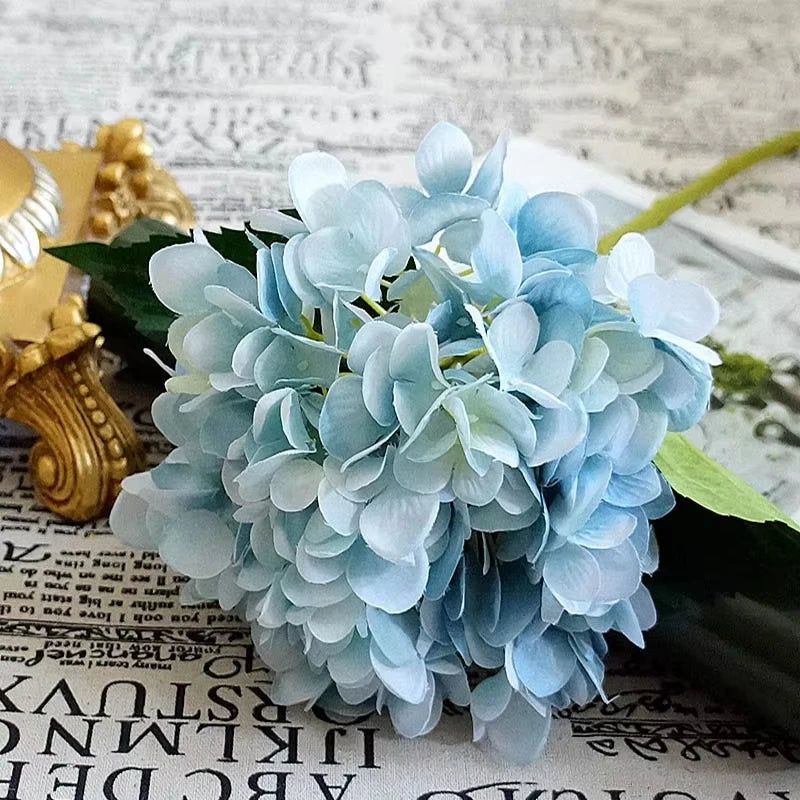 Silk Hydrangea Artificial Flowers – Wedding & Home Fake Bouquet Artificial Silk Flowers Axl color 7 1 pc