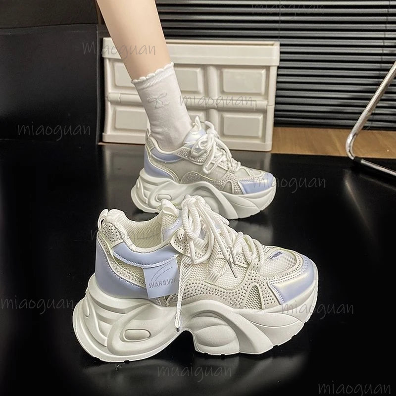Women's Thick Platform Sneakers – Casual Breathable Fashion Shoes Platform Sneakers Axl