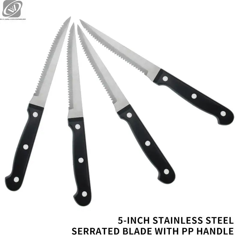 Steak Knives Set 4–12 Pc | Serrated Stainless Steel BBQ Knife Steak Knife Set Axl 4 Pcs Steak Knife China Mainland