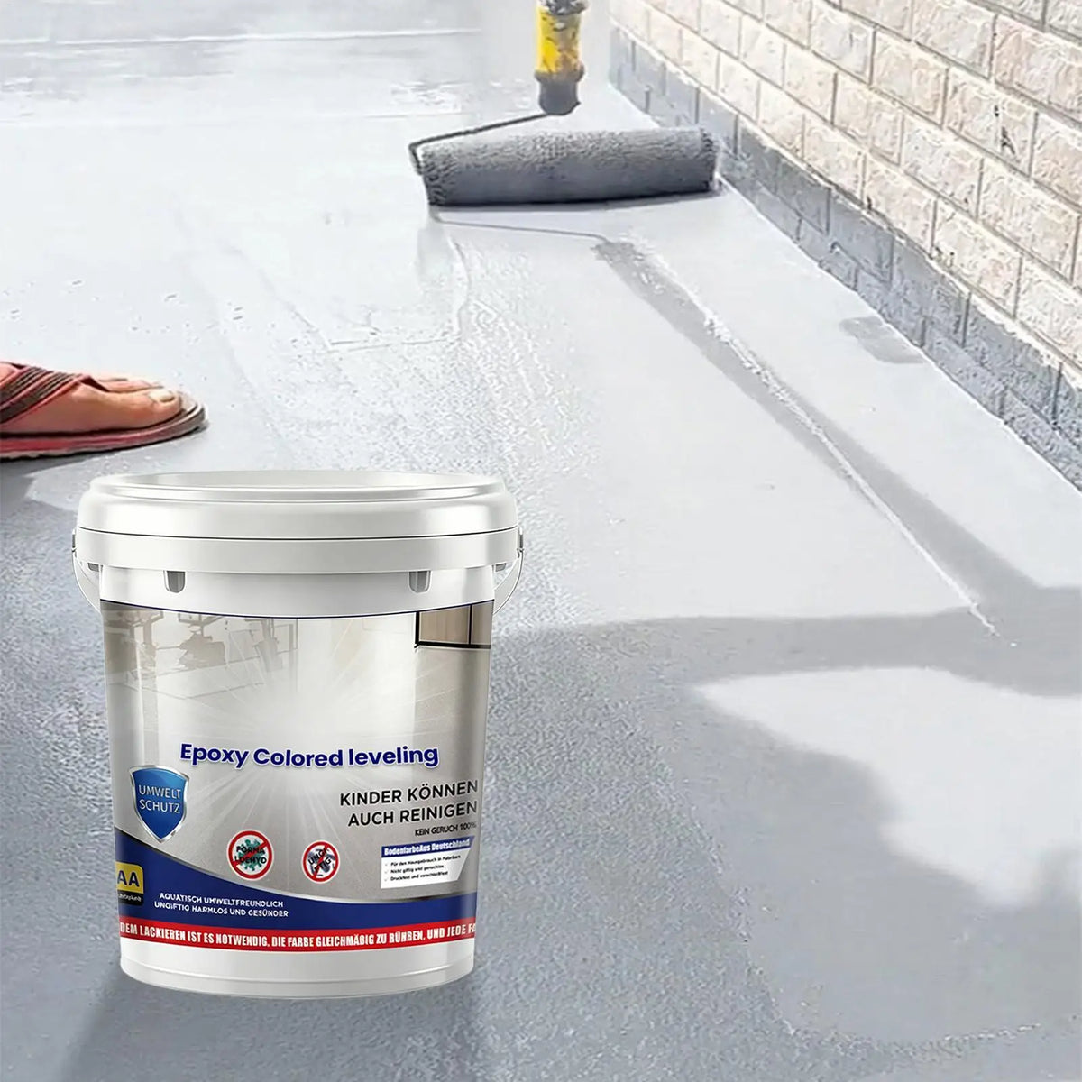 Epoxy Floor Paint – Non-Slip High-Gloss Colored Sand Coating Epoxy Floor Paint Axl
