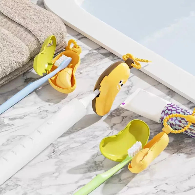 Travel Toothbrush Head Cover & Toothpaste Storage Box Toothbrush Travel Case Axl
