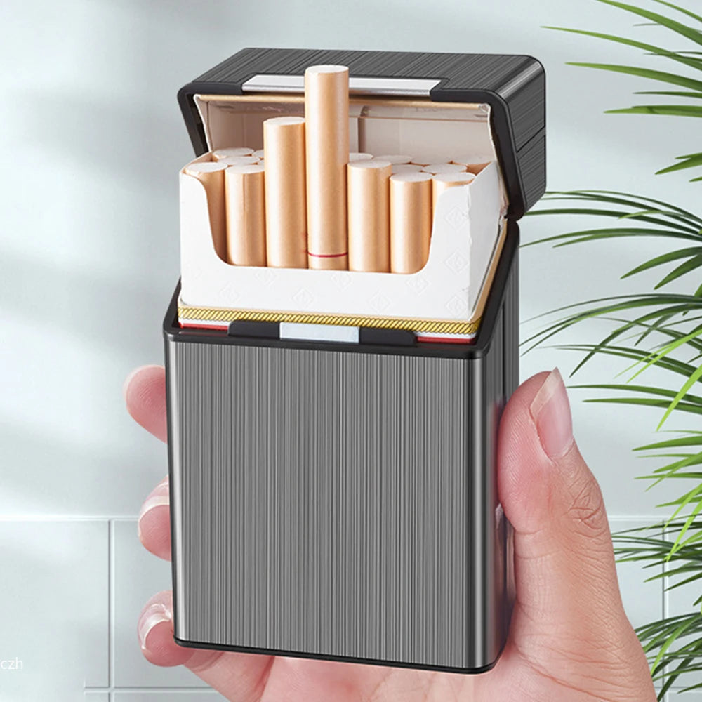 Portable Aluminum Cigarette Case – 20 King Size Holder Box Cigarette Case Axl