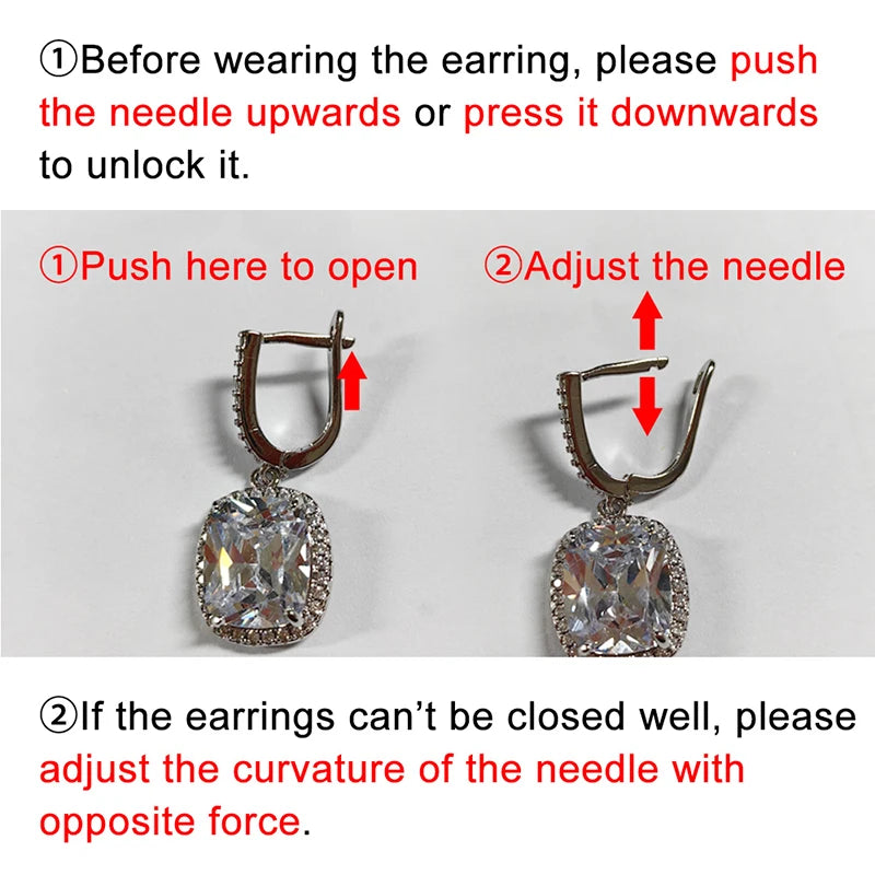 Huitan Twisty Flower Drop Earrings – CZ Sparkling Women's Jewelry Drop Earrings Axl