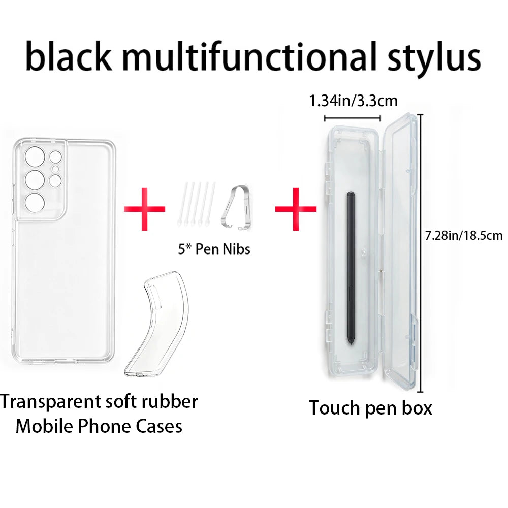 Samsung Galaxy S21 Ultra Stylus Pen + TPU Case & Replacement Tips Stylus & Phone Case Axl Black