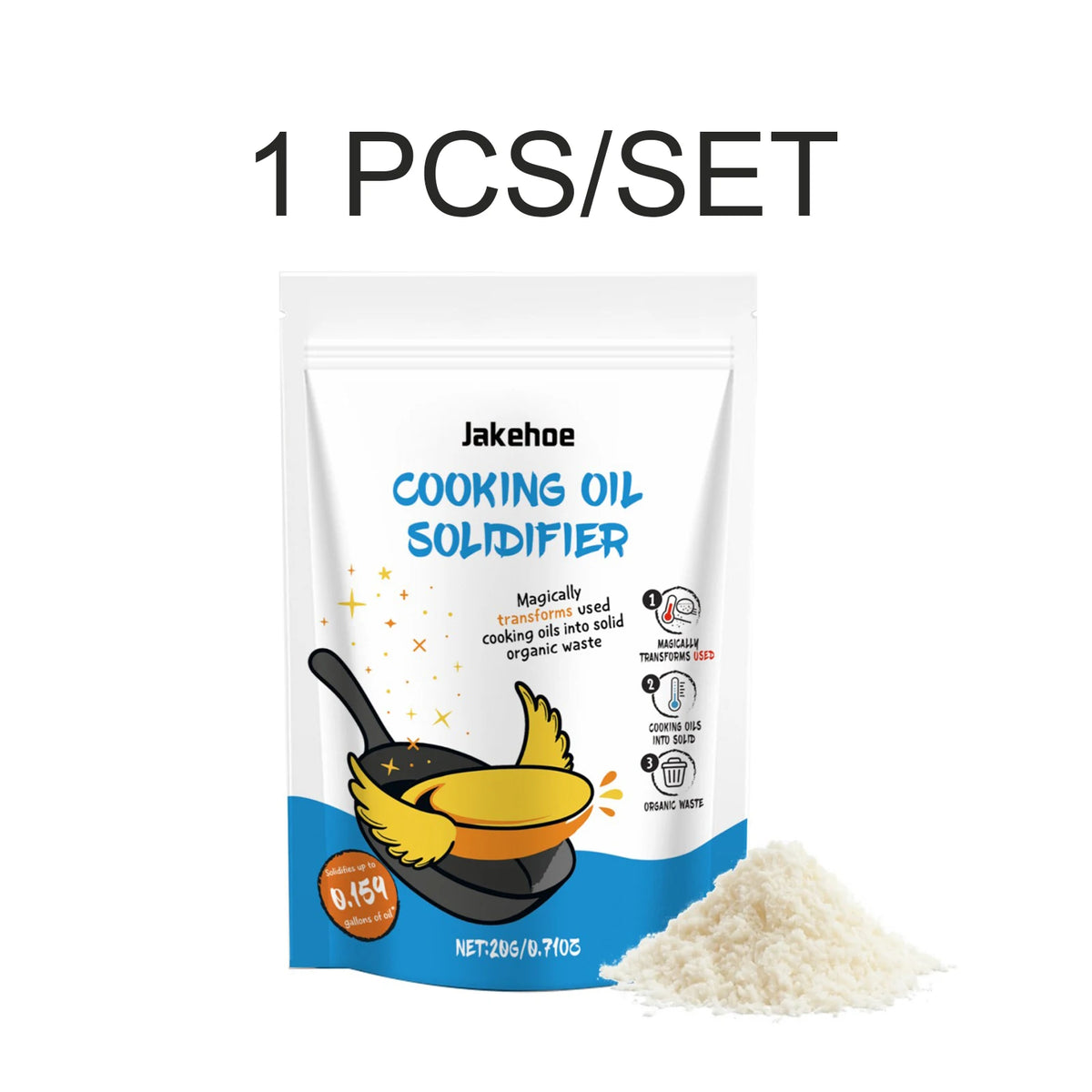 Cooking Oil Solidifier – Eco-Friendly Waste Oil Hardener 100g Oil Solidifier Powder Axl Type B 1 PCS
