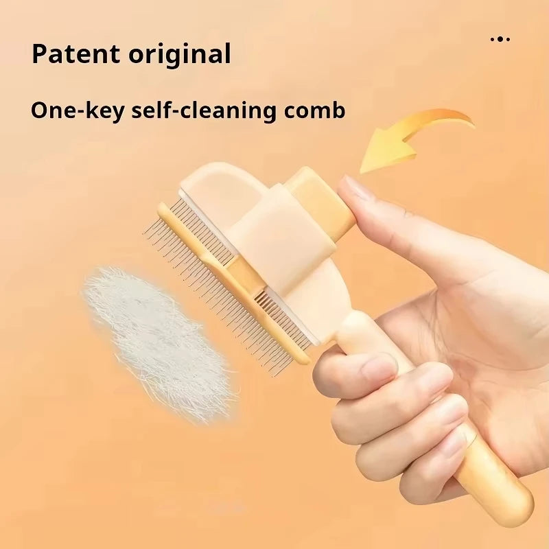 Self-Cleaning Pet Grooming Comb for Dogs & Cats | Flea Comb Pet Grooming Comb Axl
