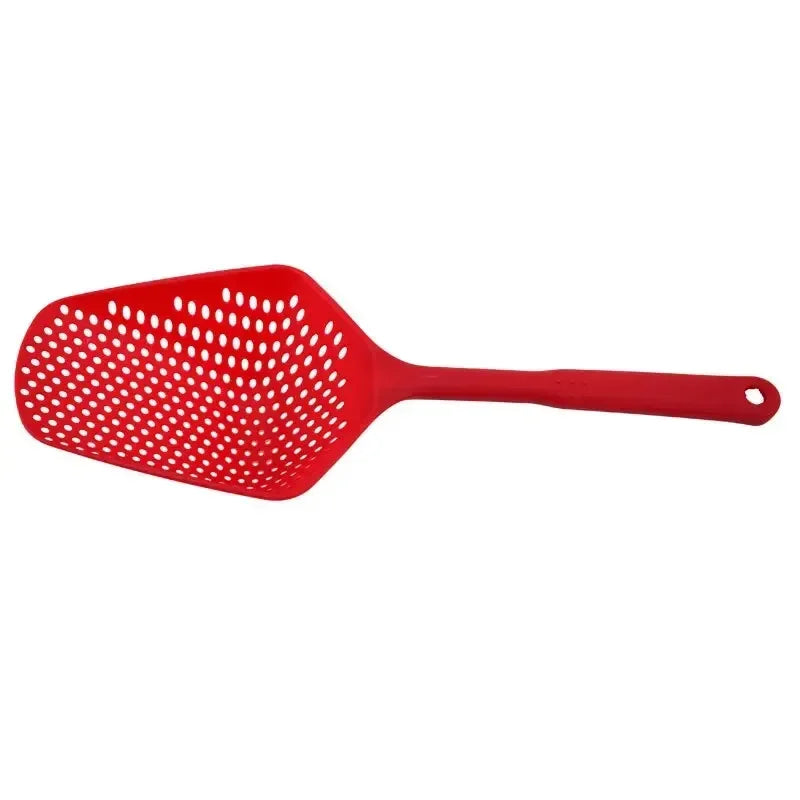 Large Kitchen Strainer Funnel with Spatula – Food & Water Filter Kitchen Strainer Funnel Axl Red