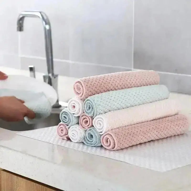 Microfiber Dishcloths 5-Pack – Absorbent Kitchen Cleaning Cloths Microfiber Dishcloths Axl