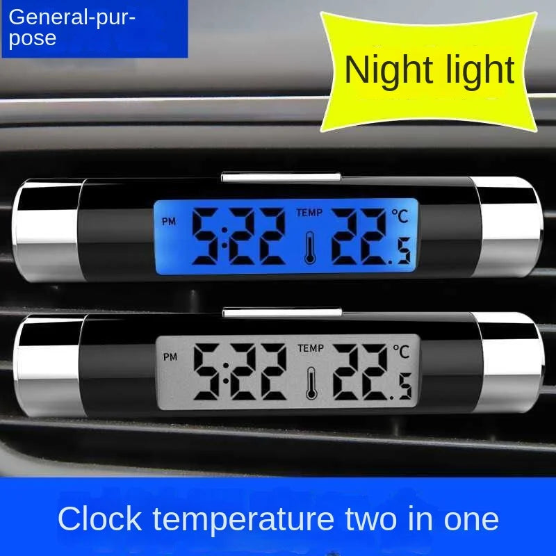 Car Air Vent Digital Clock & Thermometer – LED Display Car Vent Thermometer Clock Axl