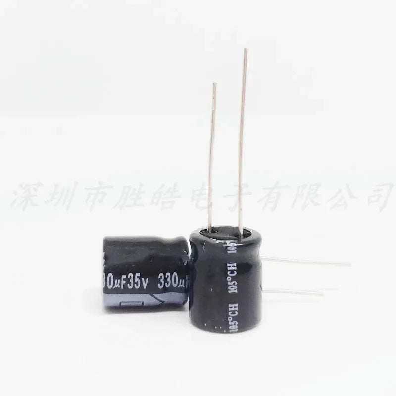 NioCen 35V 330uF Aluminum Electrolytic Capacitors – 5 or 50 Pk Electrolytic Capacitor Axl 50pcs