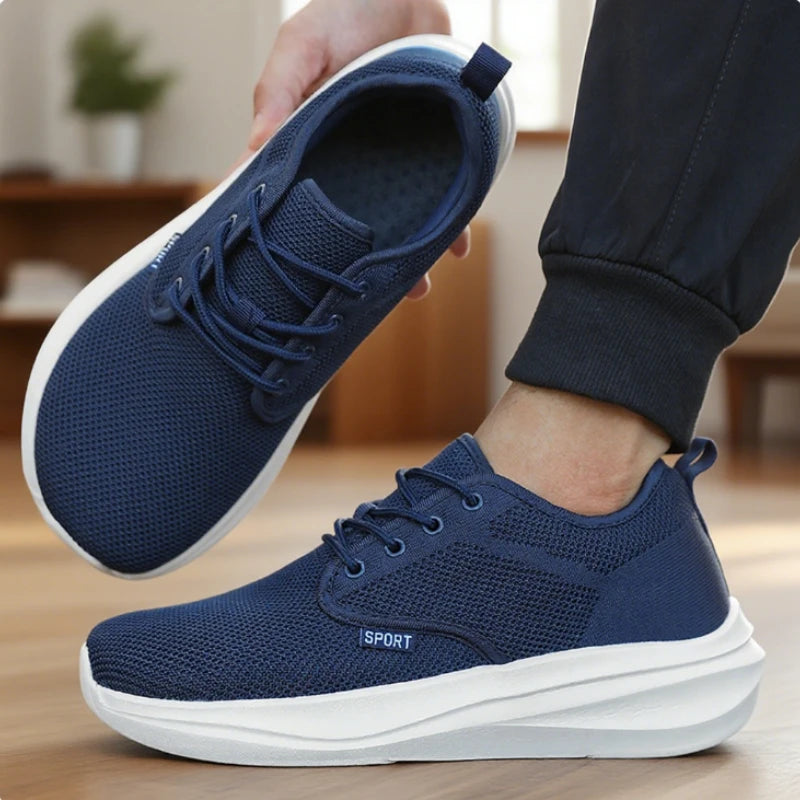 ZULIWAGN Wide Barefoot Sneakers | Unisex Minimalist Walking Shoes Minimalist Sneakers Axl 44 Navy Blue
