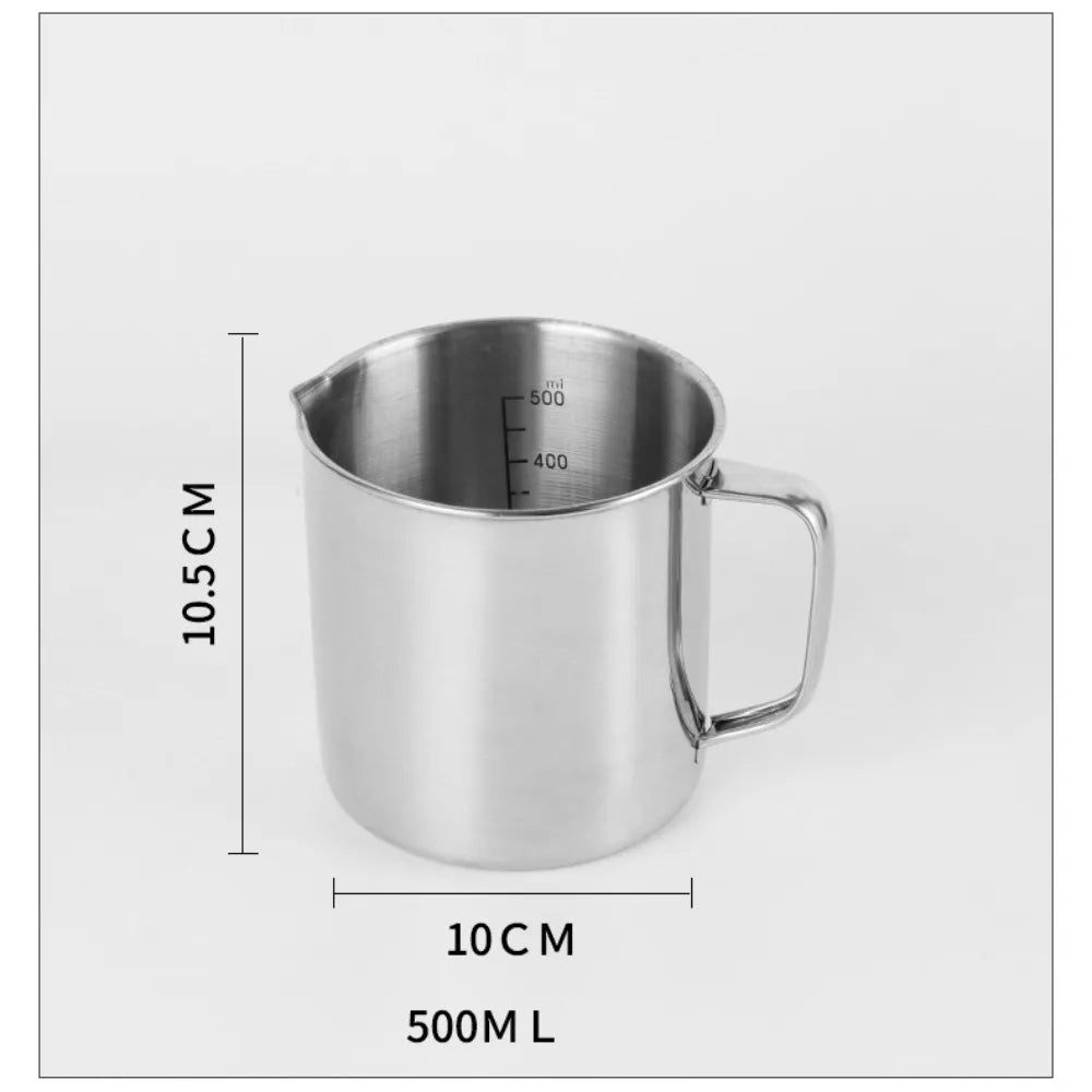 Stainless Steel Measuring Cups 500ml–2000ml | Graduated Beaker Measuring Cup Axl 500 ml