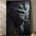 Smoking Animals Wall Art Poster – Self-Stick HD PVC Decor Wall Art Poster Axl White01 15X20cmNoframe