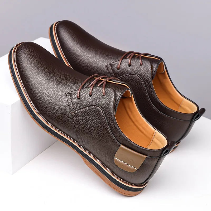 Men's Plus Size Business Dress Shoes – Breathable Lace-Up Men's Dress Shoes Axl