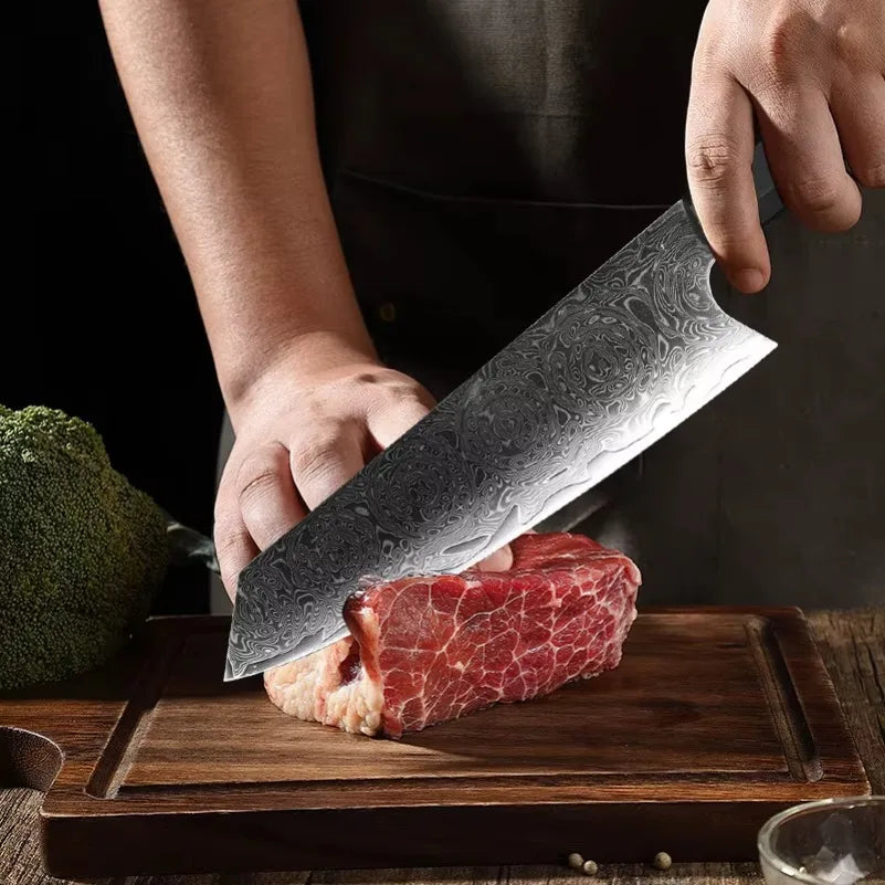 InLeung VG10 Damascus Steel Chef Knife Set | Japanese Kitchen Damascus Chef Knife Axl