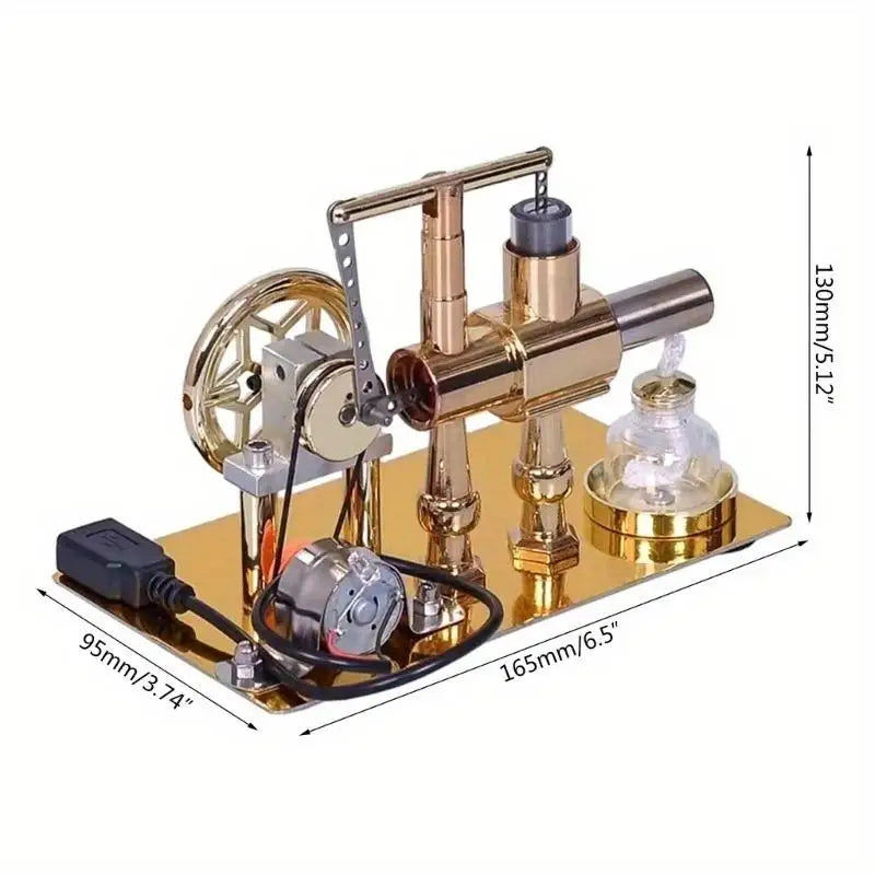 Single Cylinder Stirling Engine Generator – STEM Physics Model Stirling Engine Model Axl