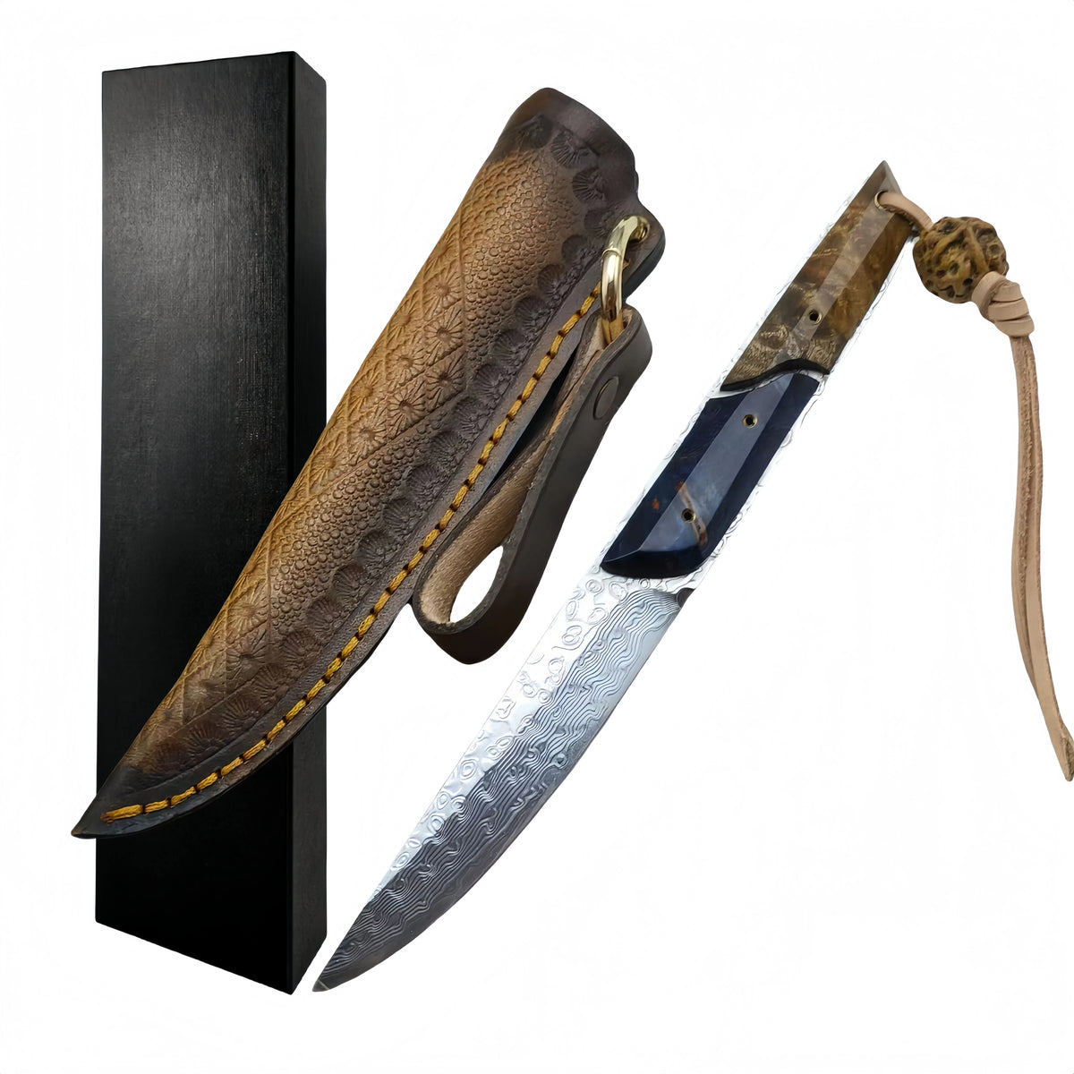 Damascus Steel Fruit Knife – SKD-11 Blade & Wood Handle Damascus Paring Knife Axl Damascus Knife China Mainland