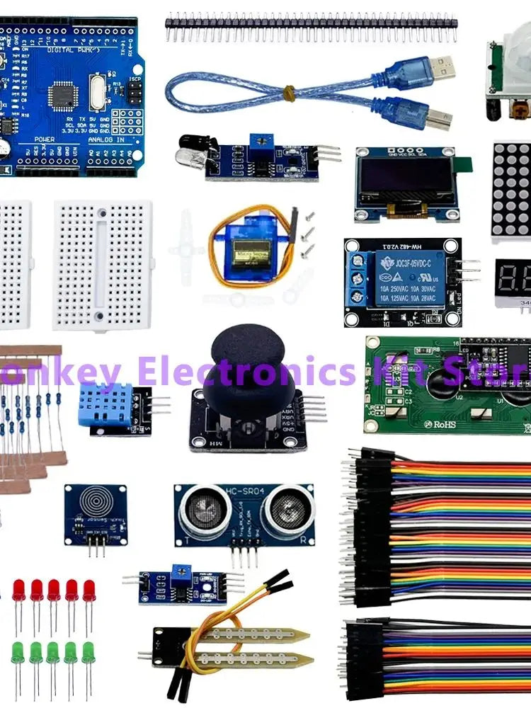 OLED Starter Learning Kit – R3 Board & LCD 1602 for Beginners Electronics Learning Kit Axl 1 Kit