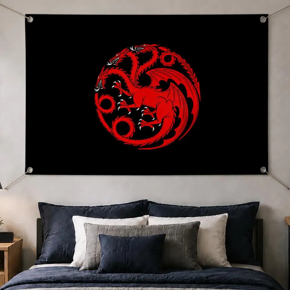 House of the Dragon Wall Flag Banner – Indoor & Outdoor Decor Wall Flag Banner Axl