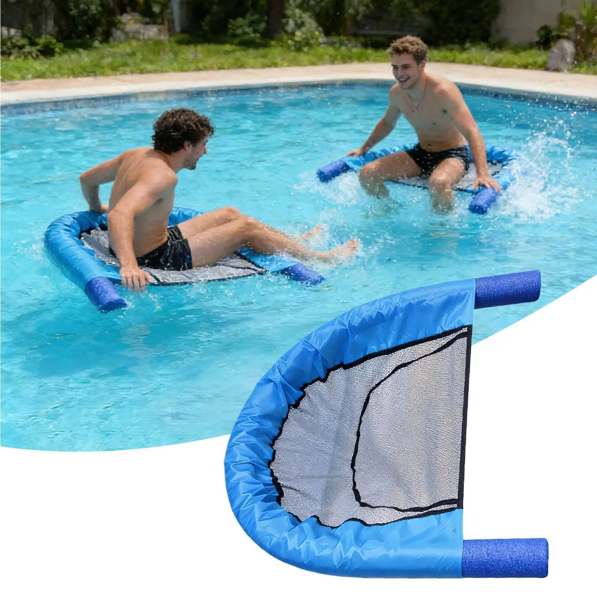 Pool Noodle Chair – Mesh Floating Lounge for Pool, Beach & Lake Pool Float Lounger Axl