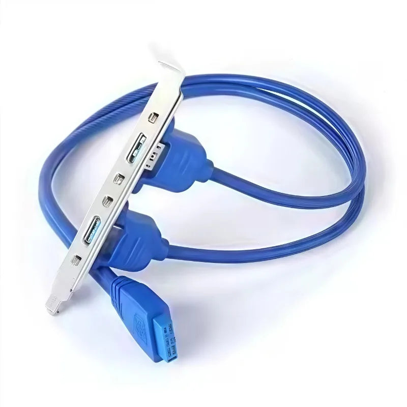 Dual USB 3.0 Front Panel Header Adapter 20-Pin Bracket Cable USB Header Adapter Axl