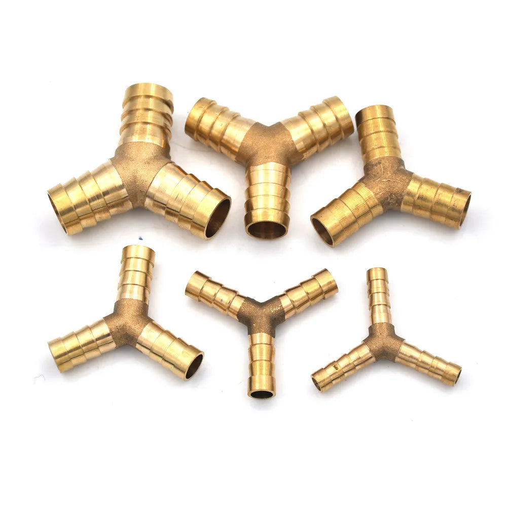 Brass Barbed Y Splitter Connector – Air & Fuel Hose Fitting Pipe Hose Fitting Axl